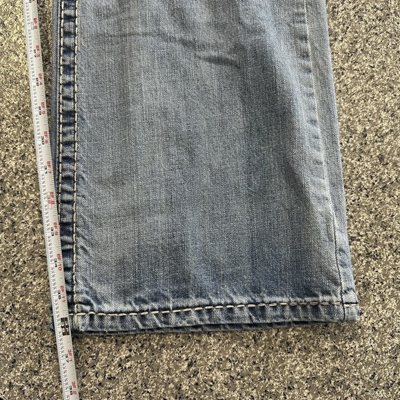 Rock 47 Wrangler Jeans Mens 40x36 Slim Boot Thick Stitch Western Cowboy Light - Picture 8 of 9